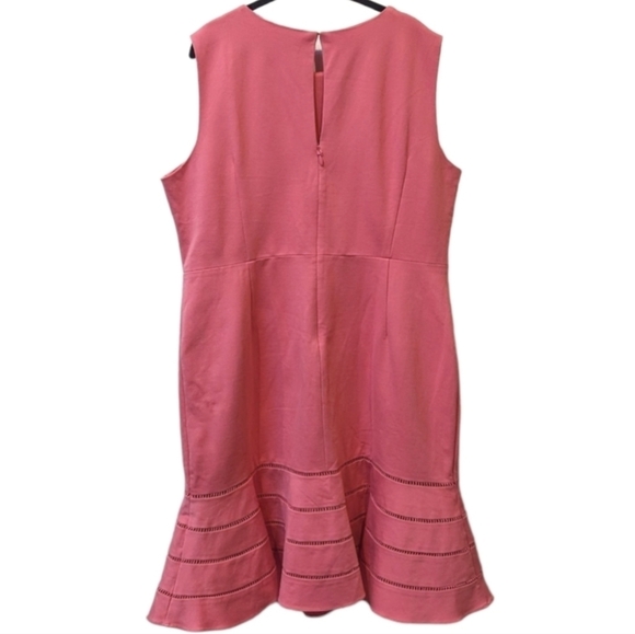 Adelyn Rae 2X Pink Coral Fit & Flare Summer Dress Plus Size - Picture 9 of 14